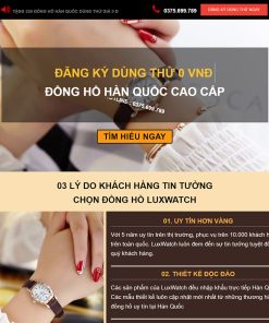Theme wordpress landing page bán đồng hồ 02