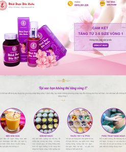 Mẫu Landing Page kem nở ngực