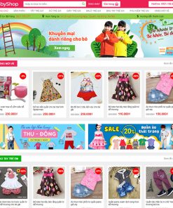 Mẫu web quần áo trẻ em